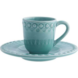 Bordallo Pinheiro Fantasy Kaffekop Med Underkop - Kaffekopper Lertøj Turkis - 65019246
