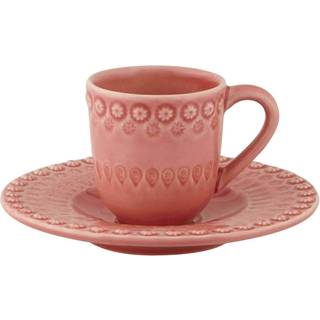 Bordallo Pinheiro Fantasy Kaffekop Med Underkop - Kaffekopper Lertøj Rosa - 65025310