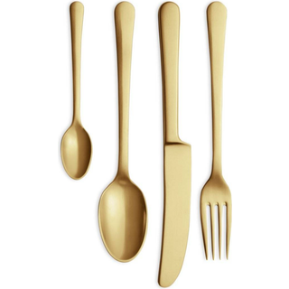 Georg Jensen Copenhagen gavesæt bestik 4 dele Mat guld
