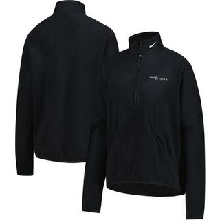 Langærmet Nike Therma-FIT Victory-golftop med 1/2 lynlås til kvinder - sort - XL (EU 48-50)
