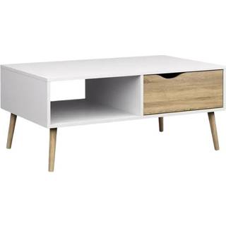 Oslo - Sofabord i Hvid og EG - 60 x 100 cm