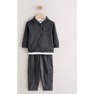 Next Charcoal Grey T-Shirt And Joggers 3 Piece Set (3mths-7yrs) - 98-104cm (3-4 Years)