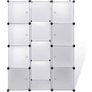 Modulskab 109X36,5X143 Cm - 9 rum / Hvid