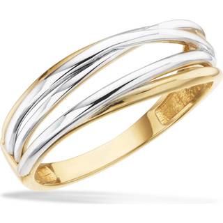 Scrouples ring med i 8 kt guld i to farver