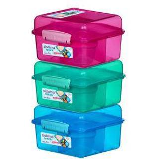 Sistema Lunch Cube Max 2l + Yogurt Pot - Madkasse - Blå