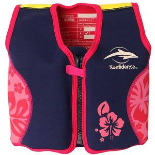 Konfidence svømmevest navy/pink/hibiscus - 6-7 år