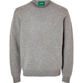 Ragi Wool Striktrøje, Medium Grey Melange, S