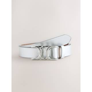 Next Silver Regular Statement Buckle Leather Belt