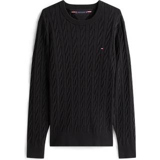 Tommy Hilfiger Tommy Hilfiger Black Cable Knit Crew Neck Jumper