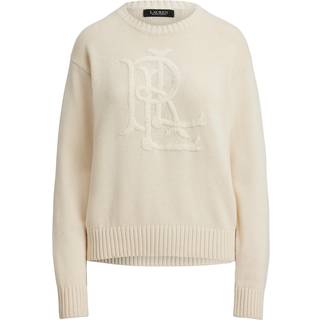 Lauren Ralph Lauren Lauren Ralph Lauren Cream Tonal Logo Knit Jumper