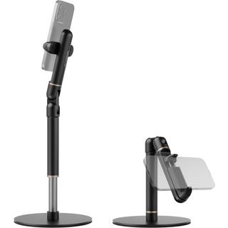 NYERE Basics Mobiltelefonstativ til skrivebord Justerbar telefonholderklemme med vgtet metalbund Kontorbordtelefonholder Kompatibel med iPhone 1