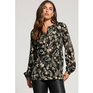 Lts Tall Black Paisley Placket Blouse 22 Lts | Tall Women's Shirts & Blouses