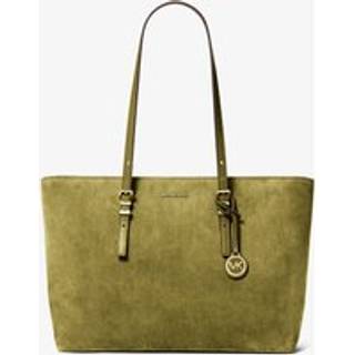 MK Quinn Large Suede Tote Bag - Green - Michael Kors - ONE SIZE
