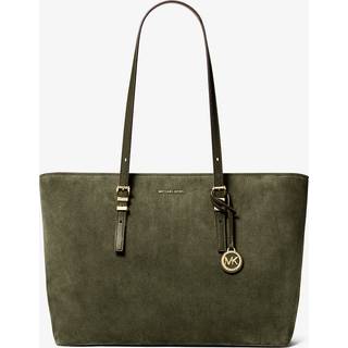 MK Quinn Large Suede Tote Bag - Green - Michael Kors - ONE SIZE