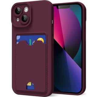 oakxco til iPhone 13 Mini Taske med Kortholder Sdt Silikone Pung Telefon Taske med Kreditkort Slot Bldt gummi Tynd Slank Pung til Kvinder Mnd