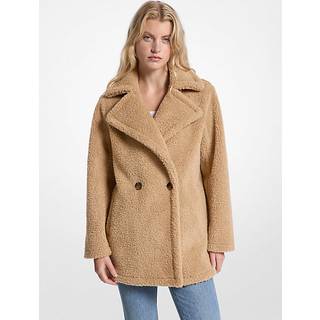 MK Faux Fur Teddy Coat - Brown - Michael Kors - S