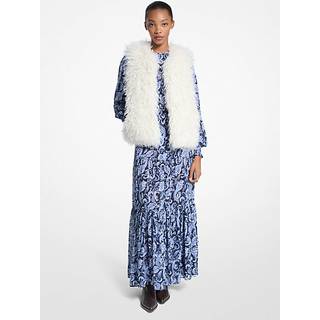 MK Faux Shearling Vest - Natural - Michael Kors - L