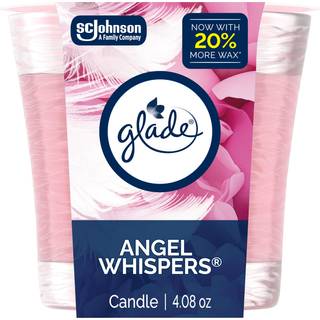 Glade 1-Wick duftende stearinlyskrukke Angel Whispers Air Freshener infunderet med teriske olier 4,08 Oz