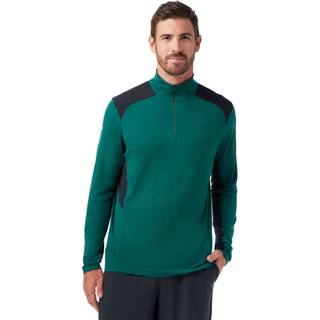 Smartwool Active 1/4 Zip Merino-shirt Herrer størrelse XXL farve turkis/grøn