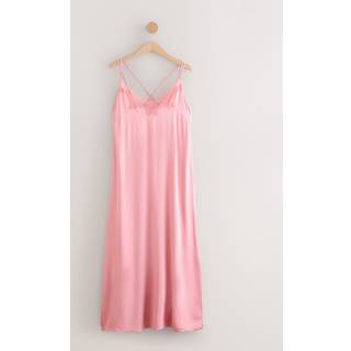 Next Pink Lace Detail Maxi Slip