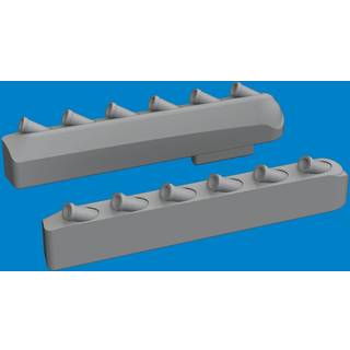 P-51 exhaust stacks w/ fairing PRINT  TAMIYA