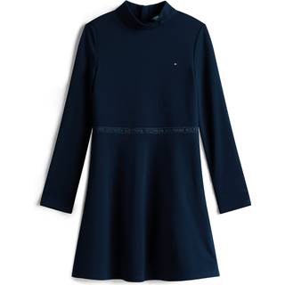 Tommy Hilfiger Tommy Hilfiger Sparkle Logo Mock Neck Skater Dress - 98104cm