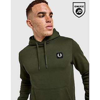 Fred Perry Badge Overhead Hoodie, Olive - M