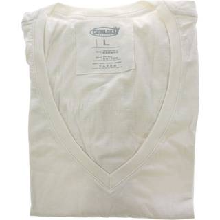 Bambus V -hals tee - Hvid af Cariloha for kvinder - 1 pc t -shirt (L)