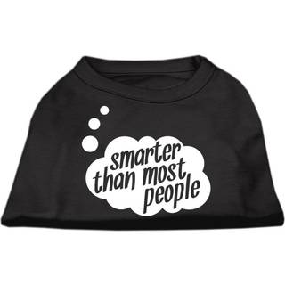 Smartare än de flesta skärmar tryckt hundskjorta svart xs