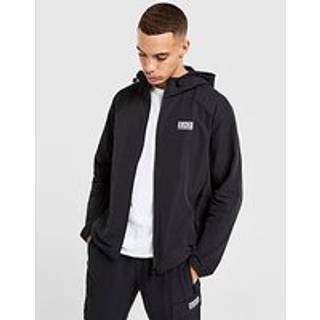EA7 Emporio Armani Reflective Woven Full Zip Hoodie, Sort - M