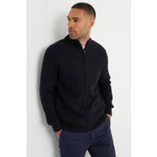 Threadbare Threadbare Blue Zip Up Cardigan with Microfleece Lining