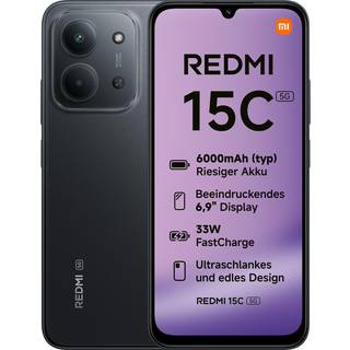 Xiaomi Redmi 15C 17.5 cm (6.9") 5G USB Type-C 4 GB 128 GB 6000 mAh Black