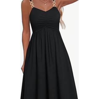 TEMU Msdosbt Elegant Red Peplum Dress For Women - Sleeveless V-neck With Adjustable Thin Straps, Form-fitting Design For Spring/summer, Spring Fashion|sleek Fitted Dress|strapless Eleganc