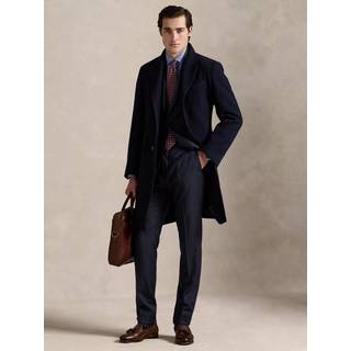 Polo Ralph Lauren Single Breasted Melton Coat Navy