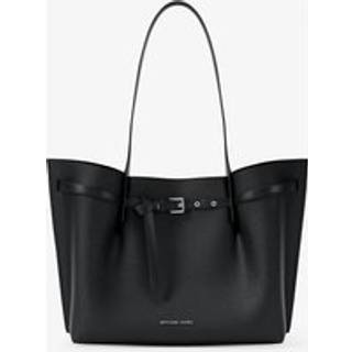 MK Emilia Large Pebbled Leather Tote Bag - Black - Michael Kors - ONE SIZE