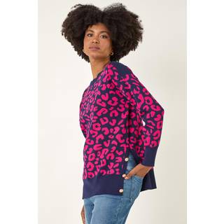 Roman Striktrøje med romersk dyreprint og knapper