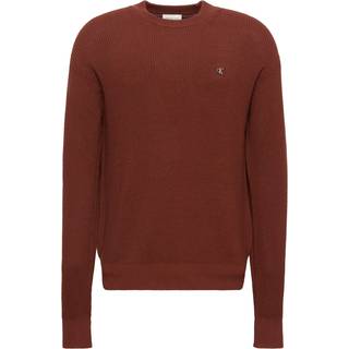 Cotton Waffle Knit Jumper - Red - XL