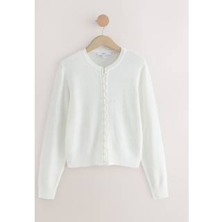 Next Tekstureret Skinny Rib Cardigan med Rund Hals