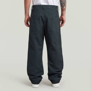 Pleated Chino Relaxed - Dark blue - Men
