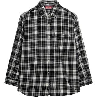 Superdry Superdry Black Check Flannel Boyfriend Shirt - 44