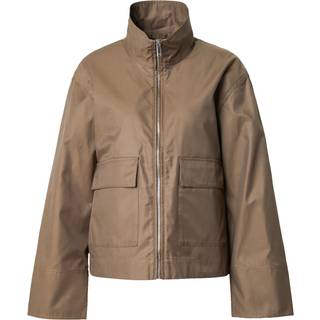 Short Cotton Blend Jacket - Yellow - M
