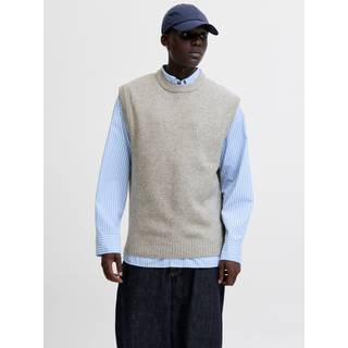 Jack & Jones Soho Ollie Knit Vest Light Grey Melange