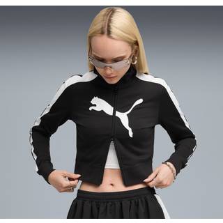 FUTURE.PUMA.ARCHIVE T7 Slim Cropped Track Jacket Women, Clothing, Black/White, M