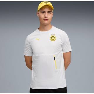 Borussia Dortmund PUMATECH Pocket Tee Men, Sport, Silver Mist/Faster Yellow, XL