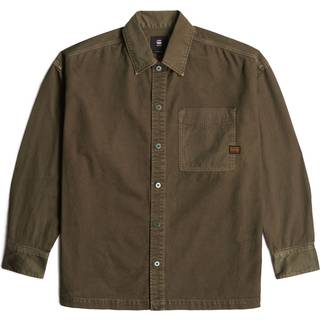 Boxy Fit Overshirt - Brown - Men