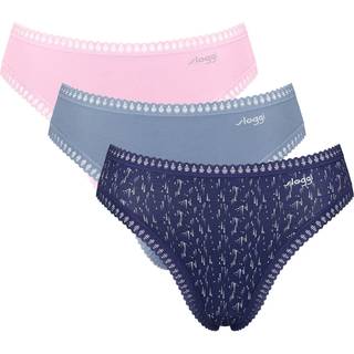 Sloggi 3-pak GO Crush High Leg Briefs - Pink/Blue - Medium
