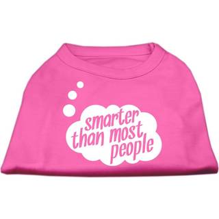 Smartare än de flesta skärmar tryckt hundskjorta ljusrosa med