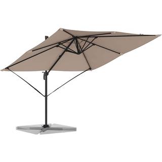Roma Parasol Gråbrun Large Polyester & Stål