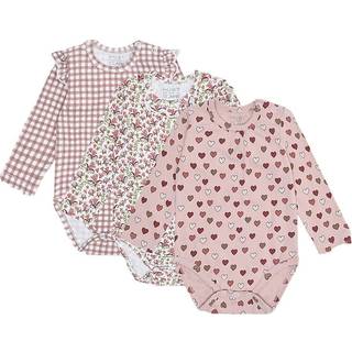 Bella Little Check 3-pak Body, Adobe Rose, 92 cm