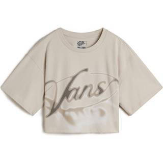 Vans - Afterburn Crop T-Shirt, Woman, Beige, Size: XS - Beige - XS